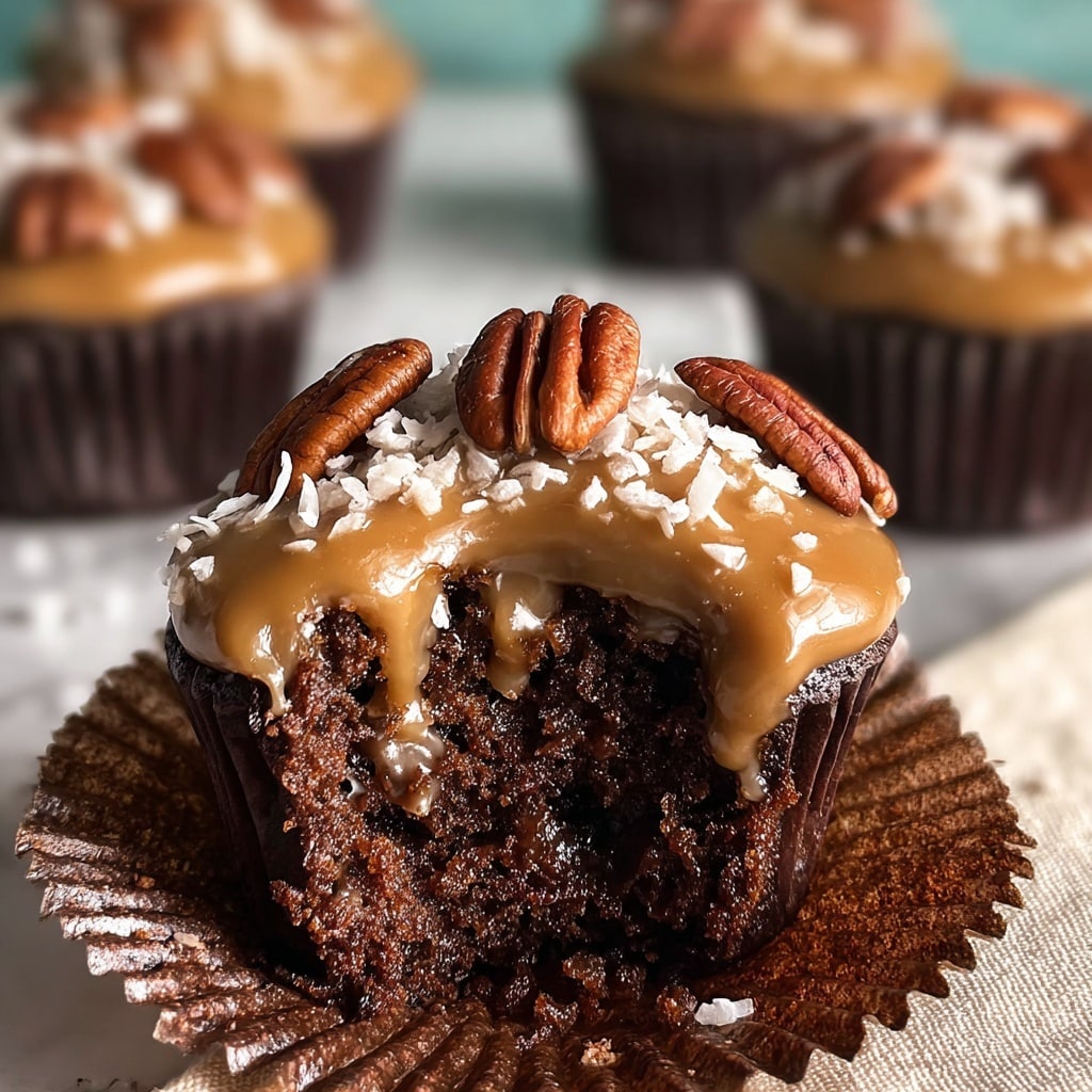 German Chocolate Cupcakes Recipe - Recipe Image
