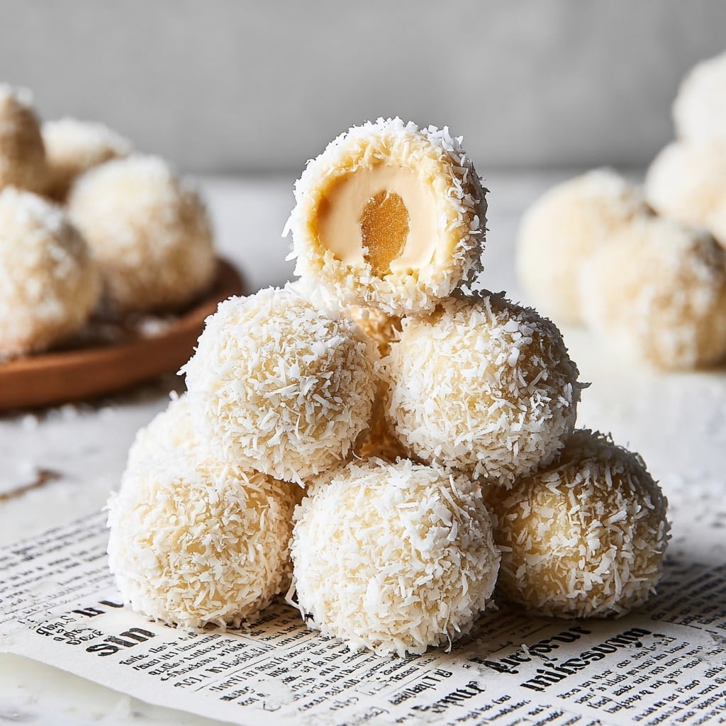 Vegan Raffaello Coconut Truffles Recipe - Recipe Image
