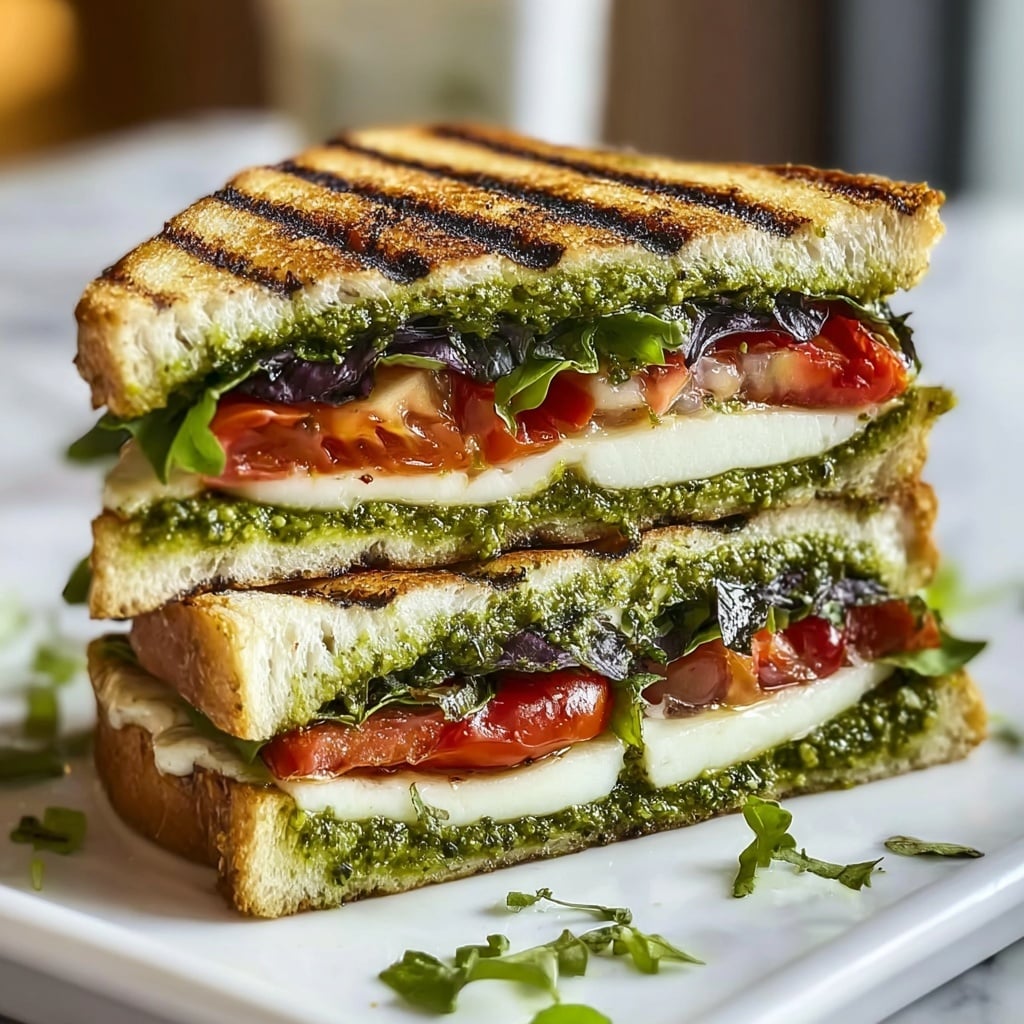 Balsamic Glazed Caprese Panini Supreme Recipe - Recipe Image