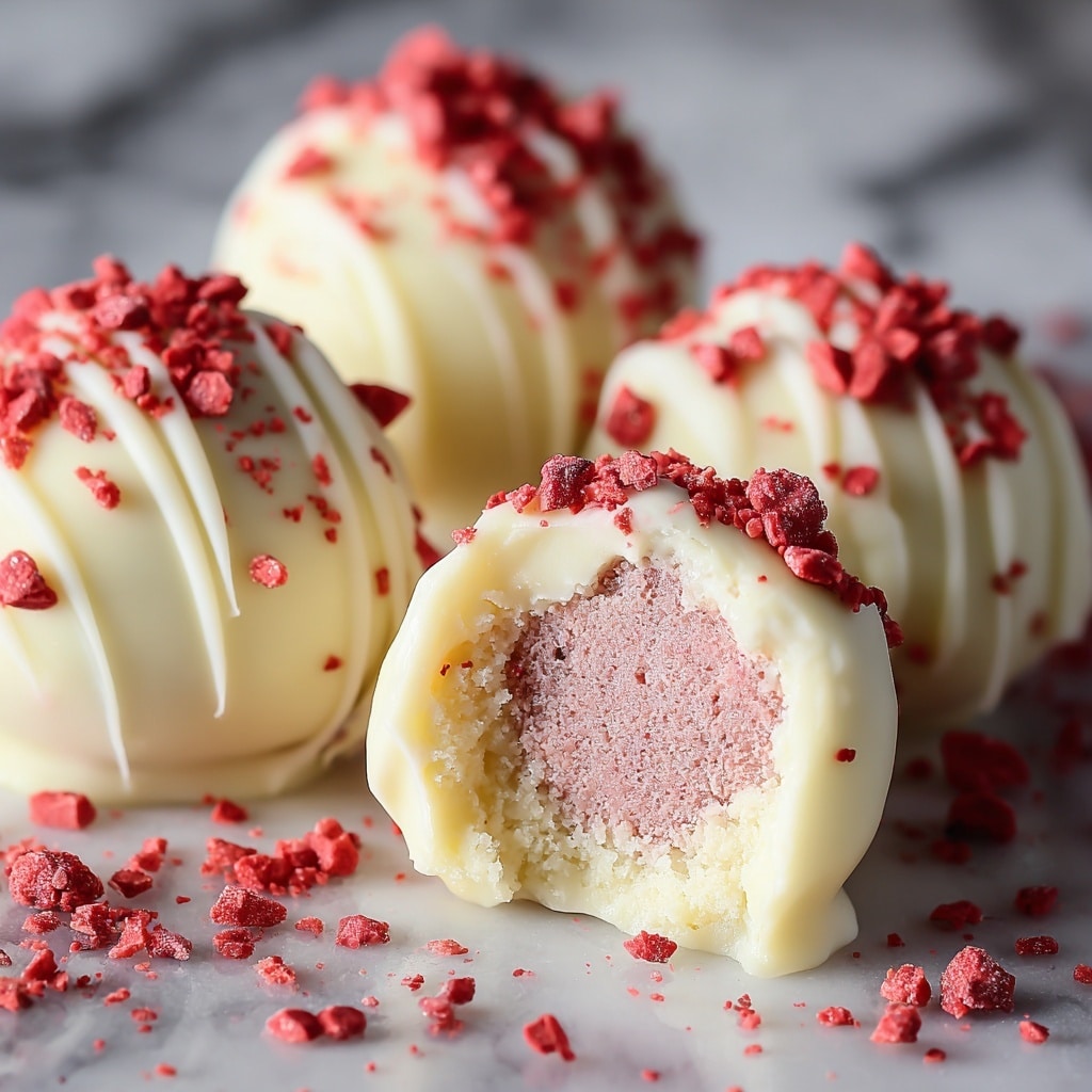 White Chocolate Strawberry Truffles Recipe - Recipe Image