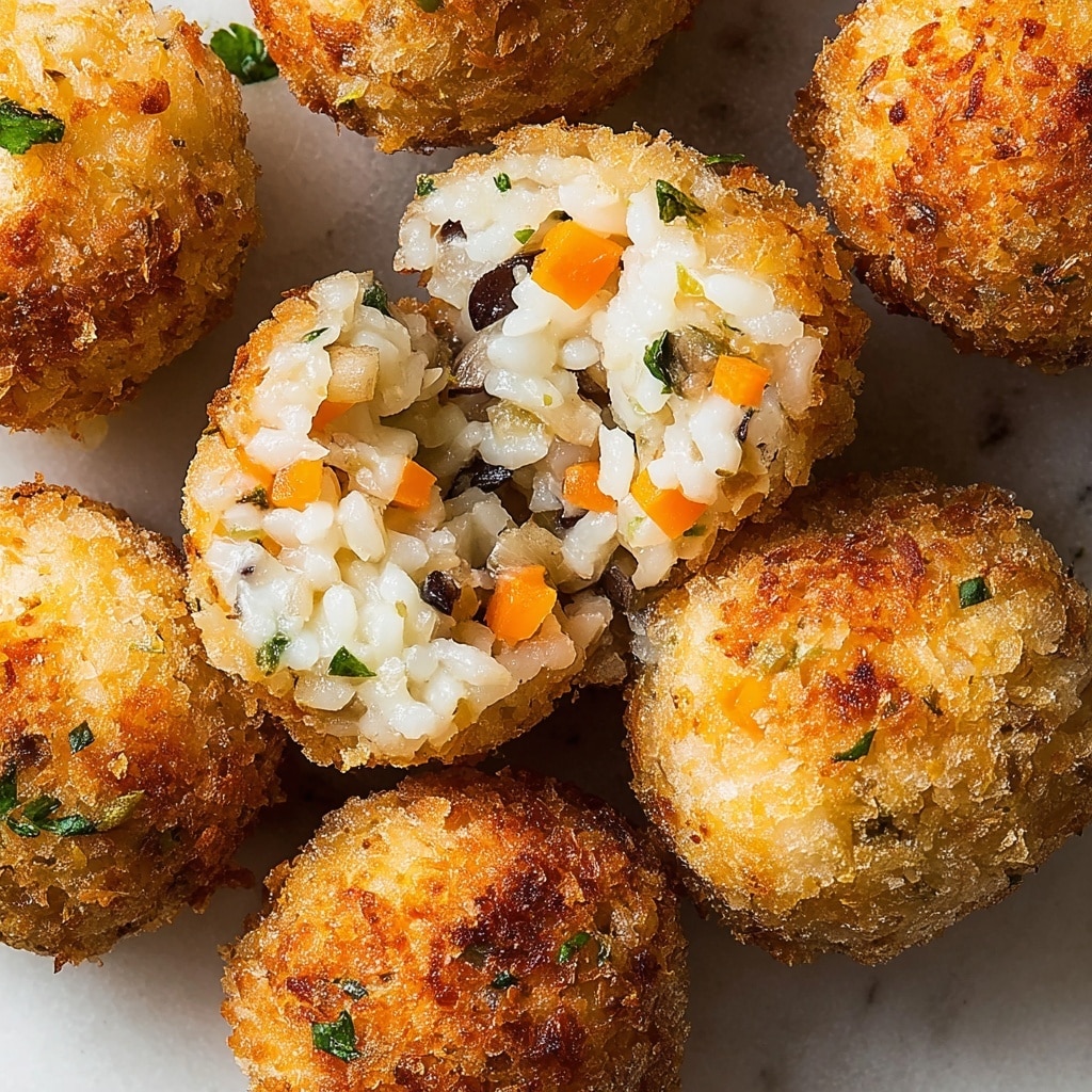 Creamy Risotto-Style Arancini with Gruyère and Marinara Dipping Sauce Recipe - Recipe Image