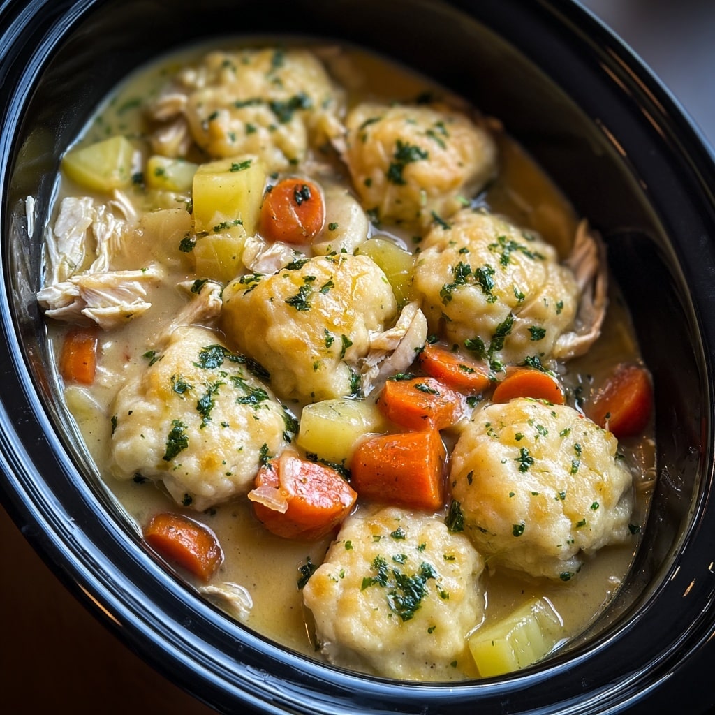 CrockPot Chicken and Dumplings Recipe - Recipe Image