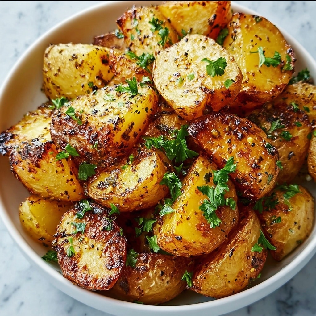Harissa Roasted Potatoes with Whipped Tahini and Crispy Pita Recipe - Recipe Image