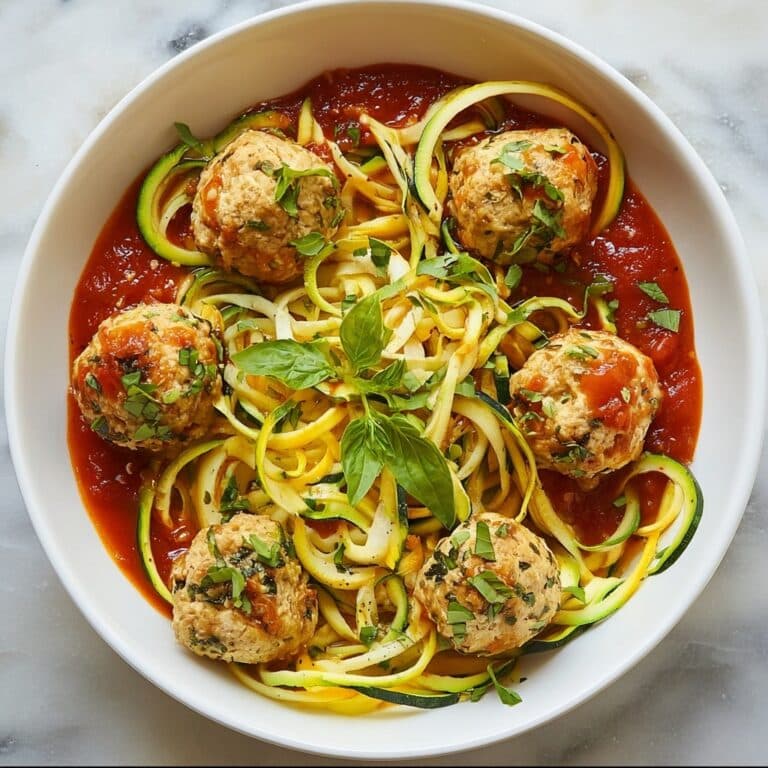 Turkey Meatball Zoodle Bowl Recipe