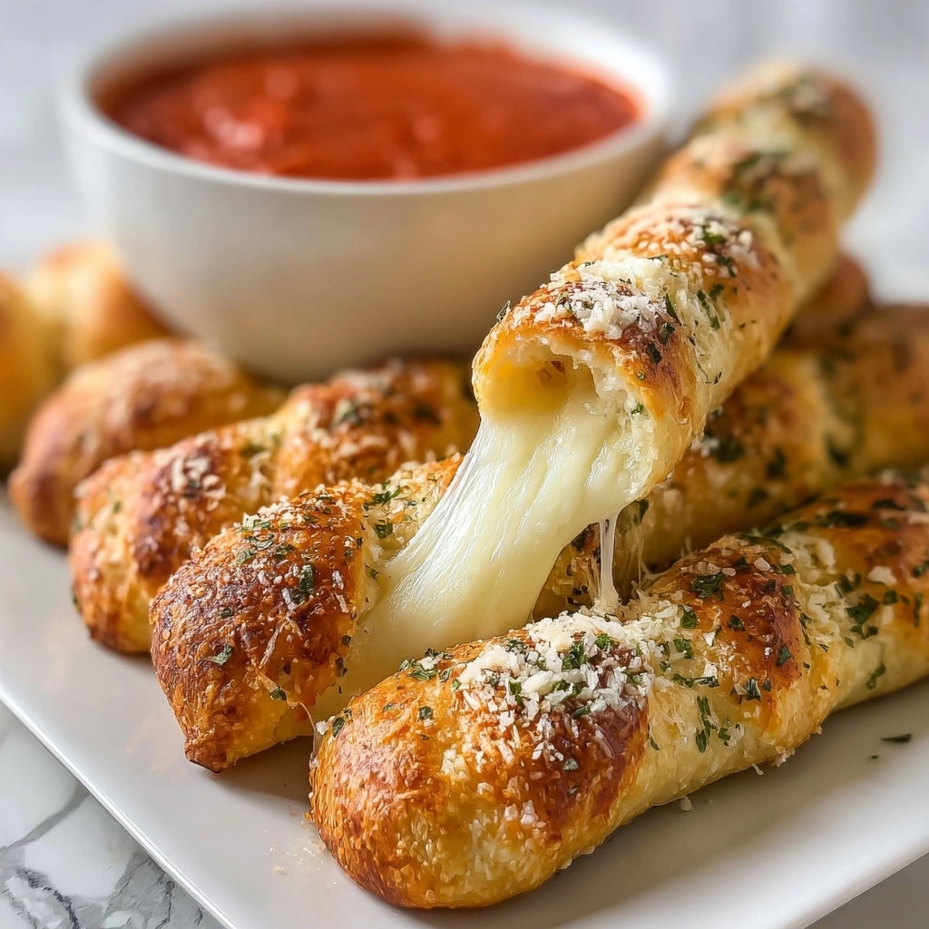 Garlic Herb Cheese-Stuffed Breadsticks Recipe - Recipe Image