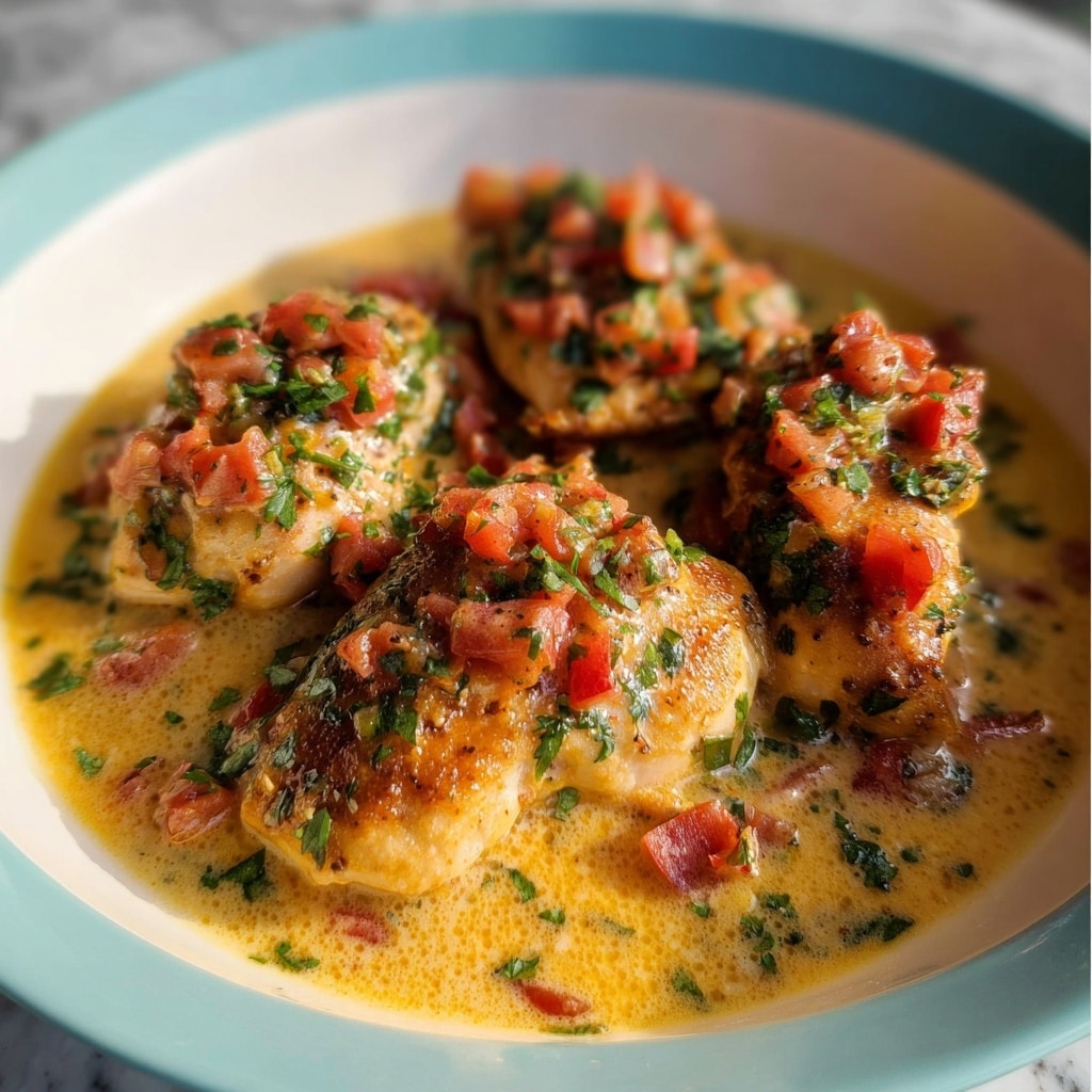 Slow Cooker Creamy Tomato Basil Chicken Recipe - Recipe Image