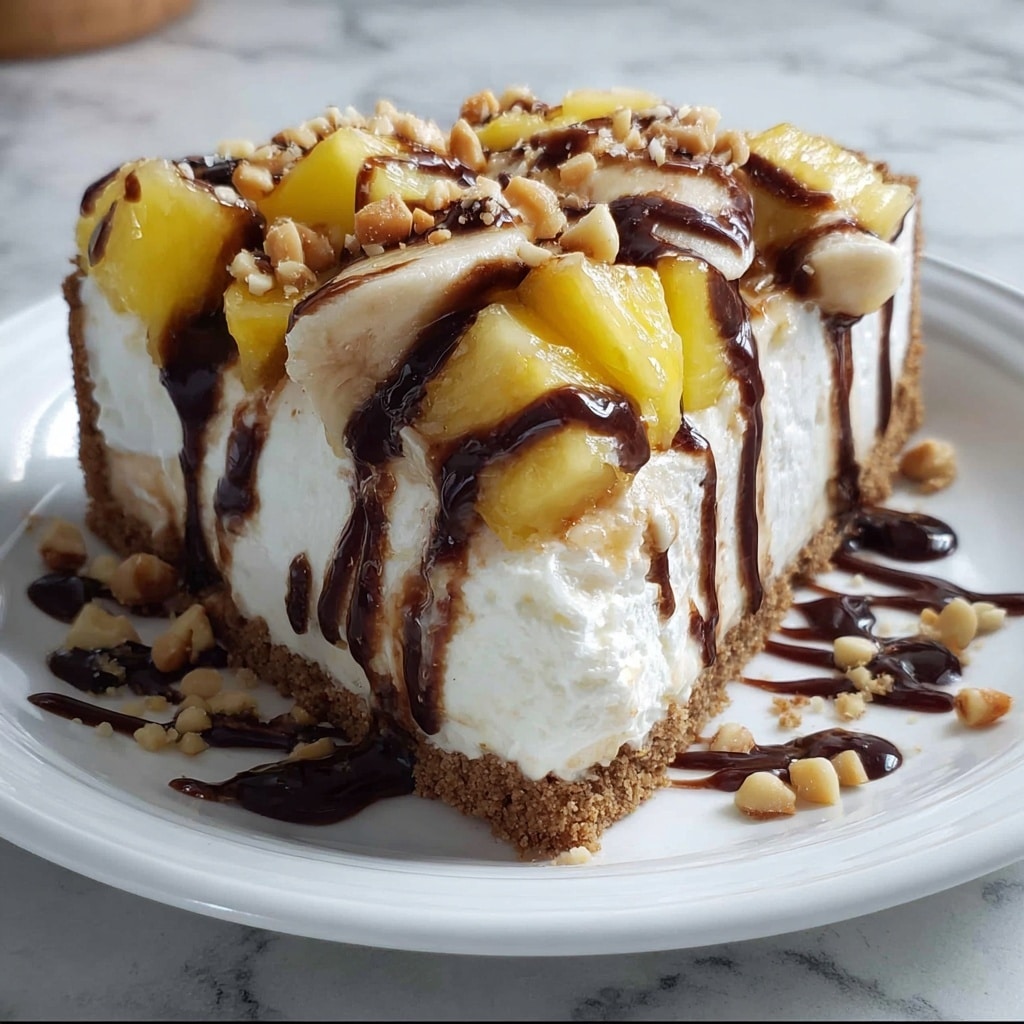 Delightful No Bake Banana Split Cheesecake Recipe - Recipe Image