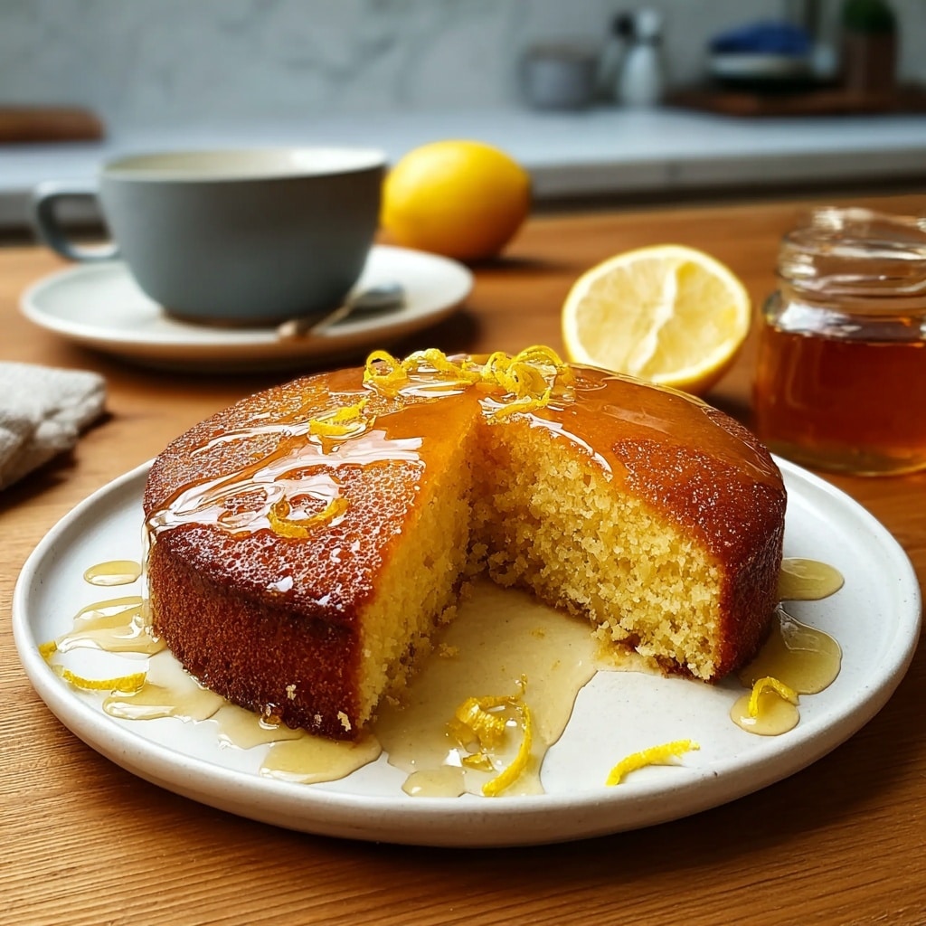 Lemon and Yogurt Semolina Cake with Honey Syrup Recipe - Recipe Image