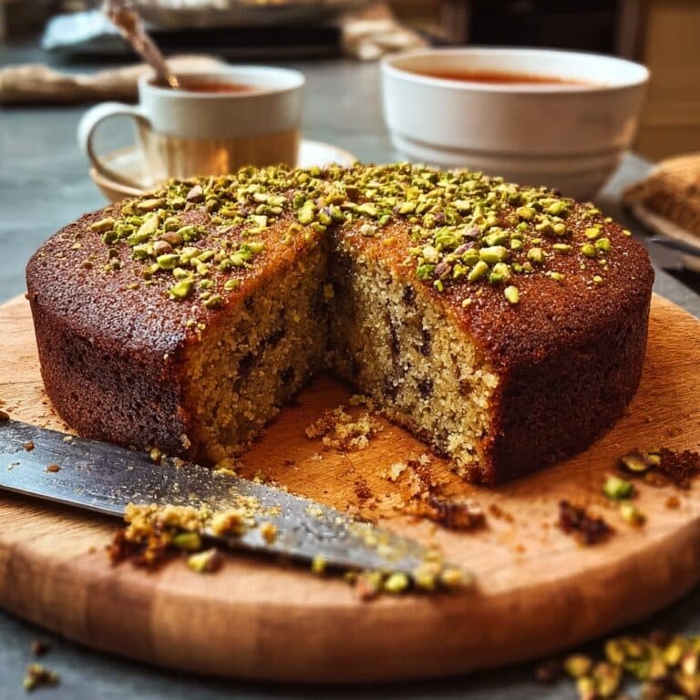 Sticky Mandarin Date Cake with Pistachios Recipe