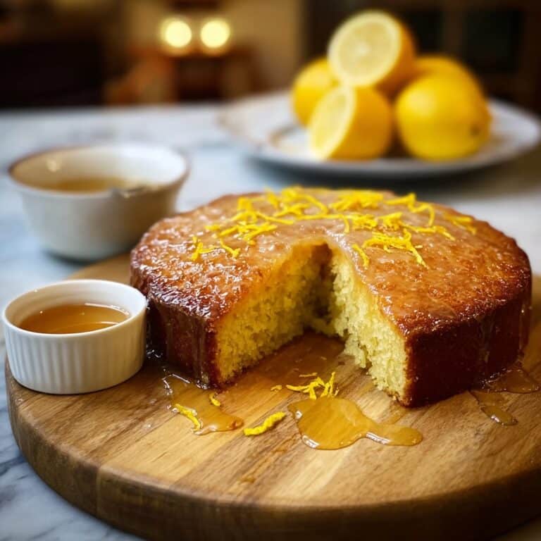 Semolina Cake with Yogurt and Lemon Zest Drizzle Recipe