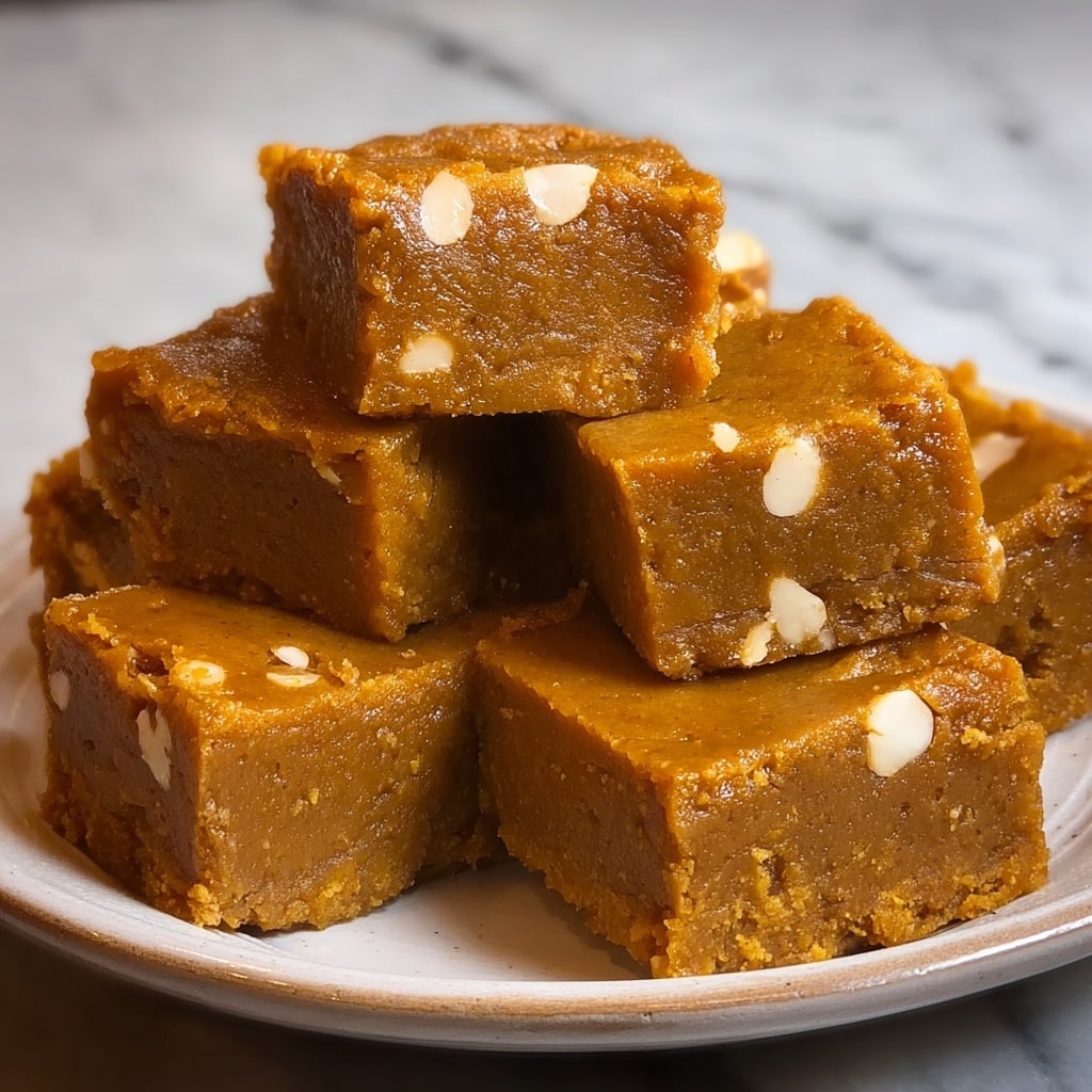 Spiced Pumpkin Blondies with White Chocolate Recipe - Recipe Image