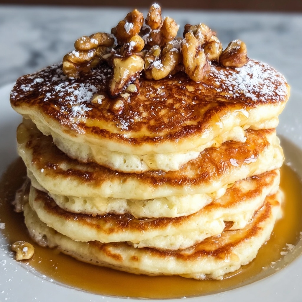 Maple Walnut Pancakes with Cinnamon Butter Recipe - Recipe Image