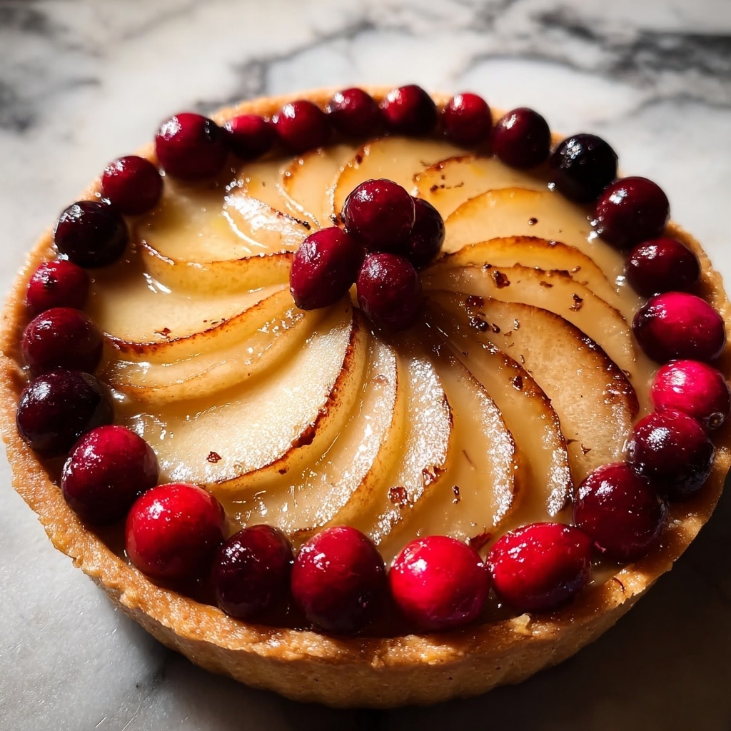 Roasted Pear Cranberry Tart Recipe - Recipe Image