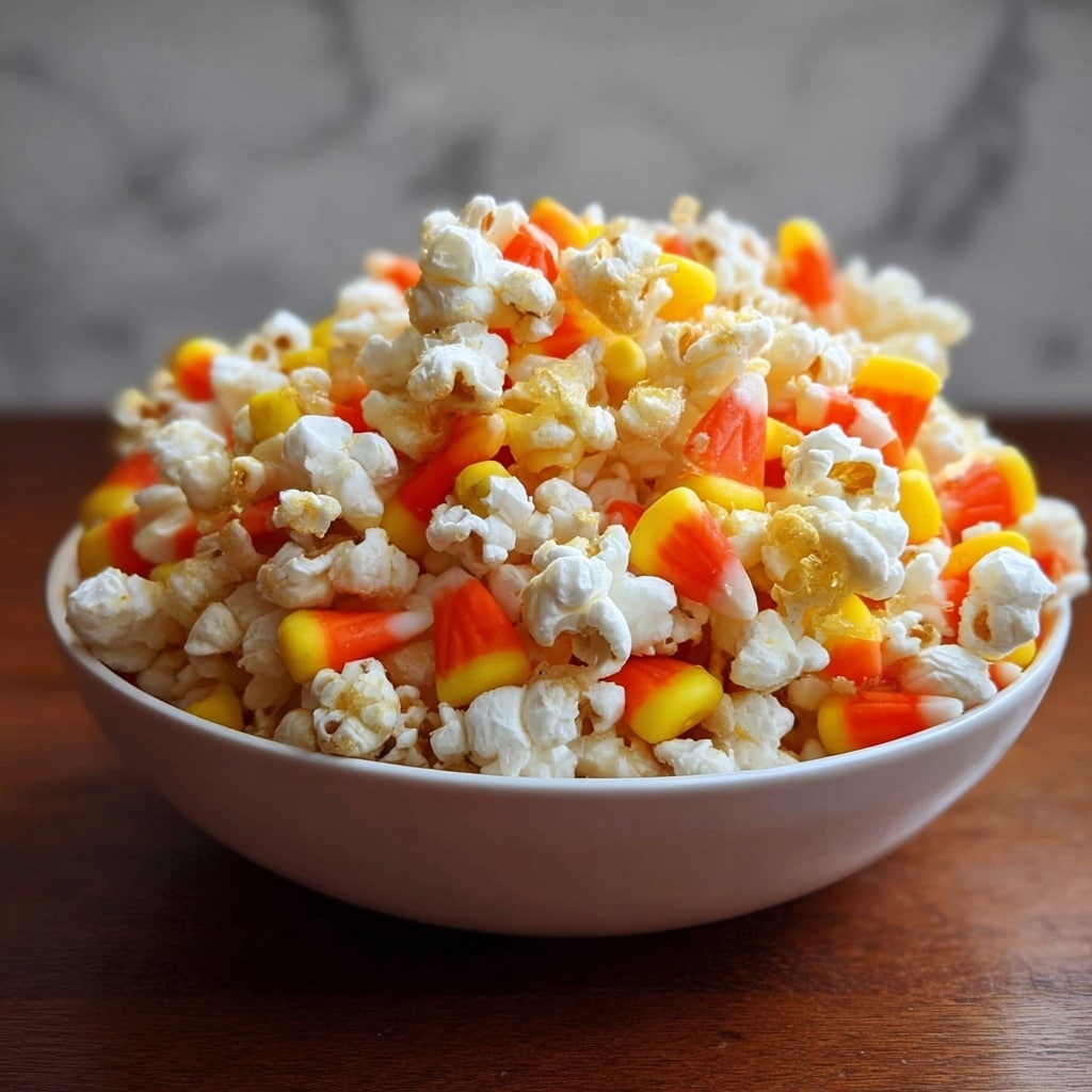 Halloween Candy Corn Popcorn Recipe - Recipe Image