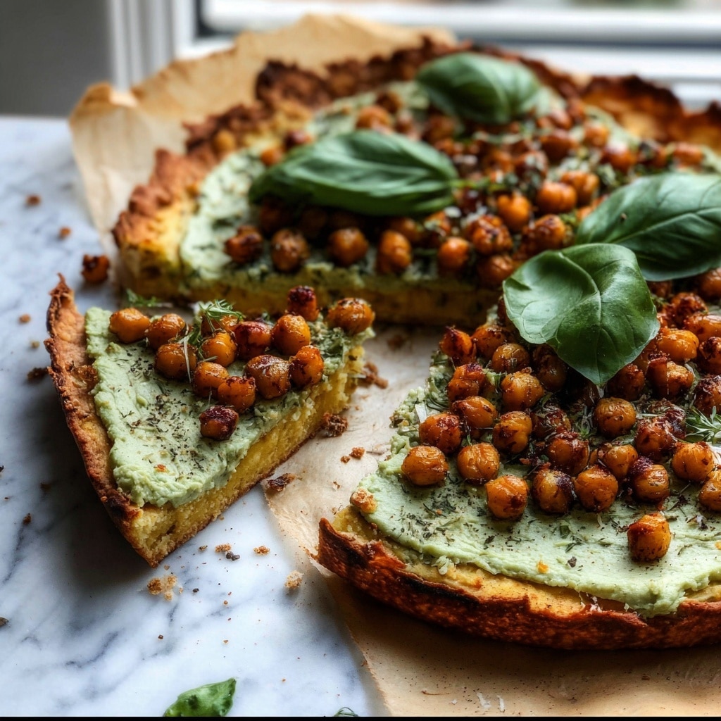 Avocado Chickpea Pizza Vegan Gluten-Free Recipe - Recipe Image